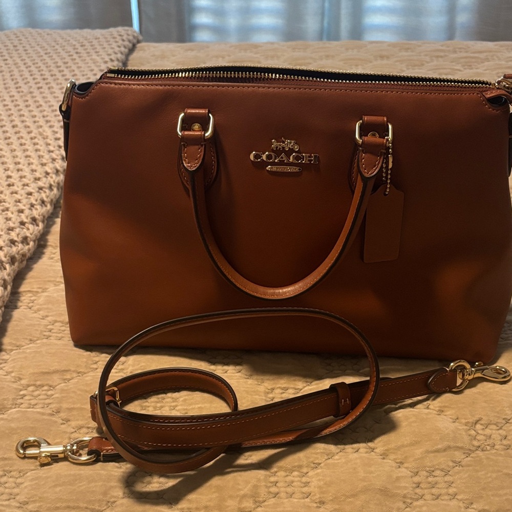 Coach Tan Leather Satchel